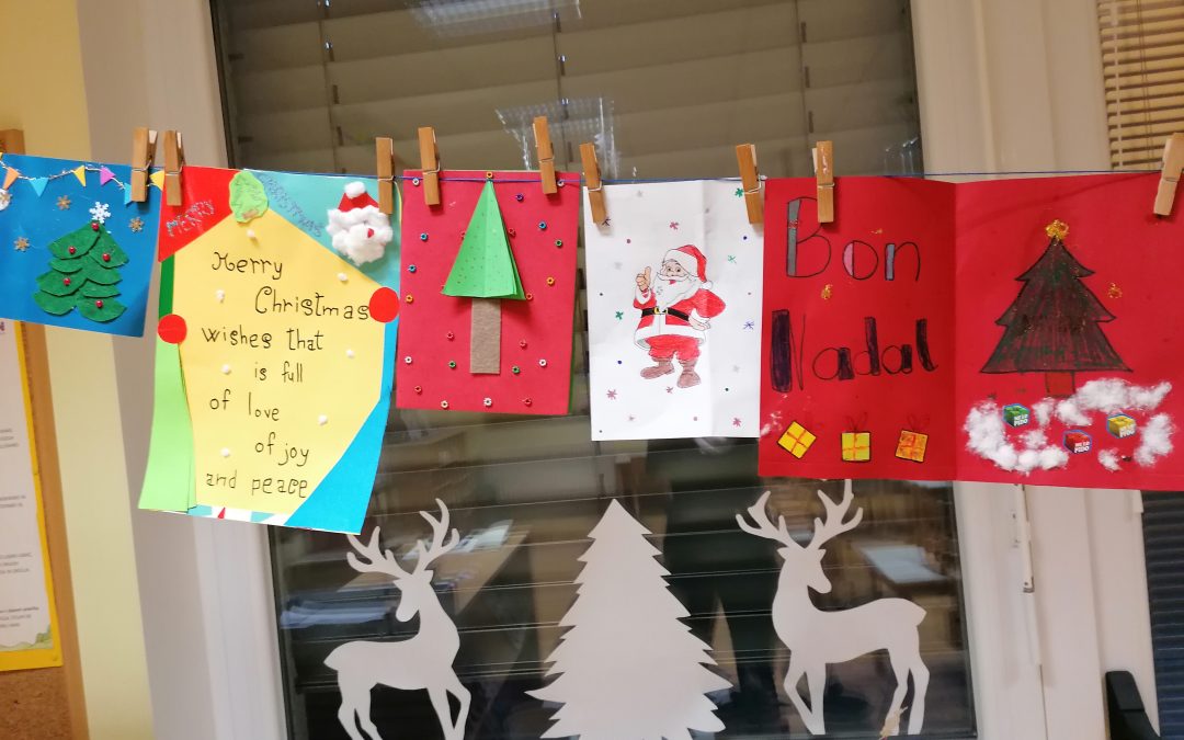 Izmenjava božičnih voščilnic z drugimi evropskimi državami